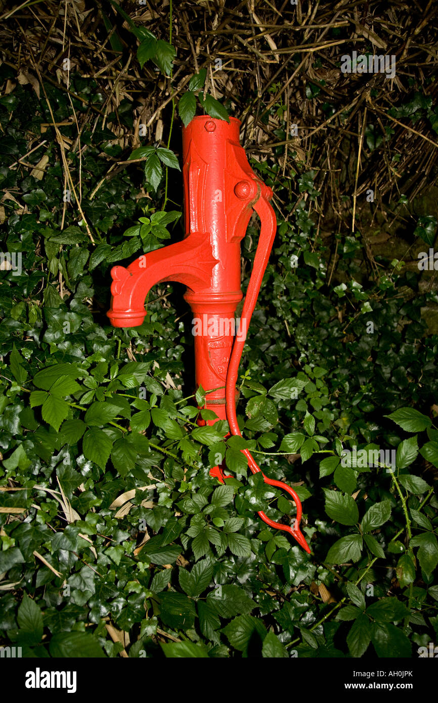 Pump water supply source tap old red hires stock photography and