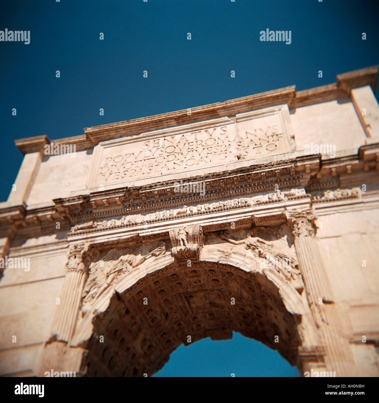 The Arch of Titus in the Roman Forum in Rome Italy Stock Photo - Alamy