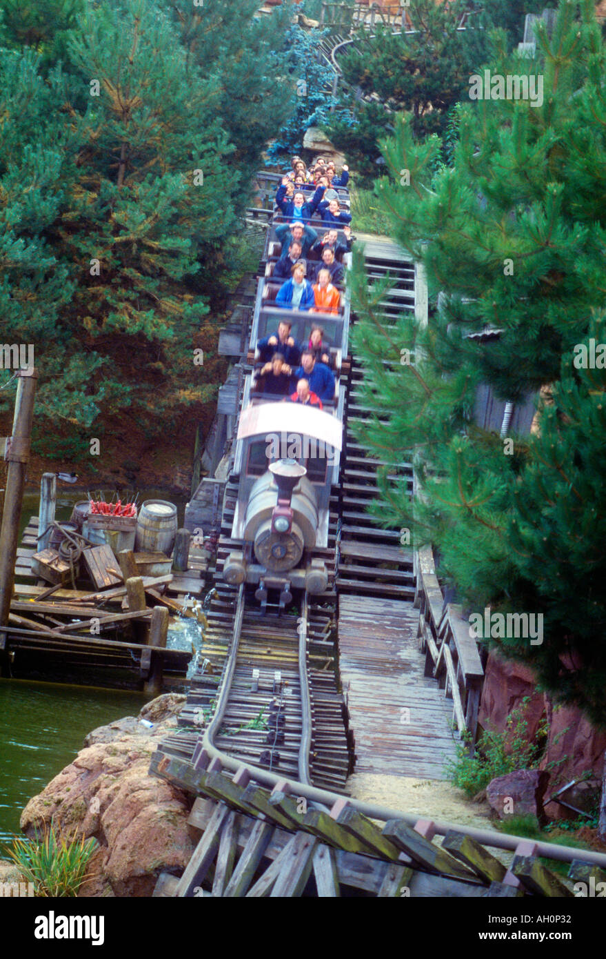 Paris France Euro Disney Thunder Mountain Stock Photo