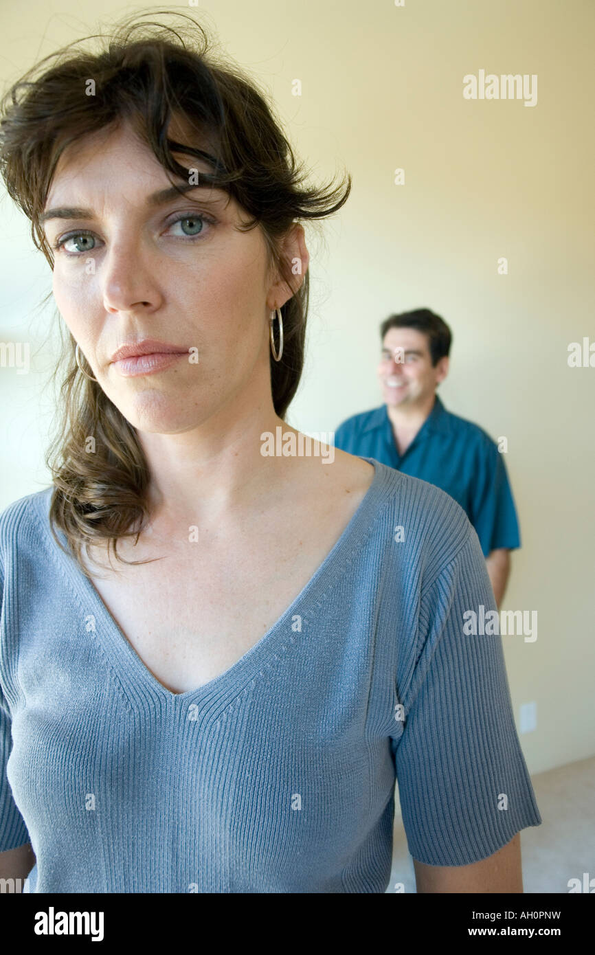 Woman with a blank stare Stock Photo - Alamy