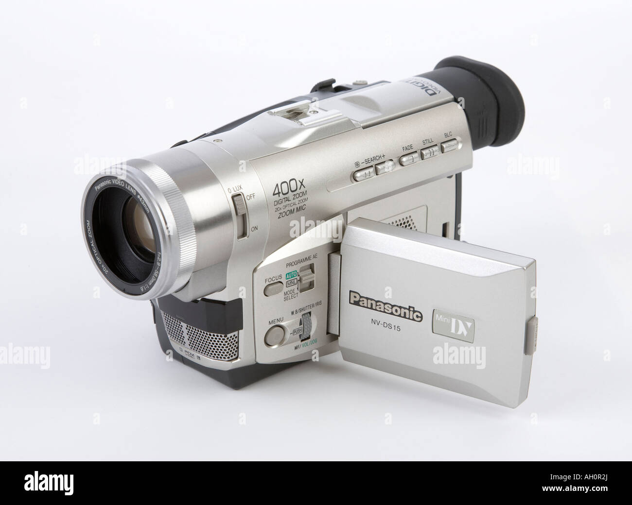 Caméscope Mini DV sur fond blanc Photo Stock - Alamy