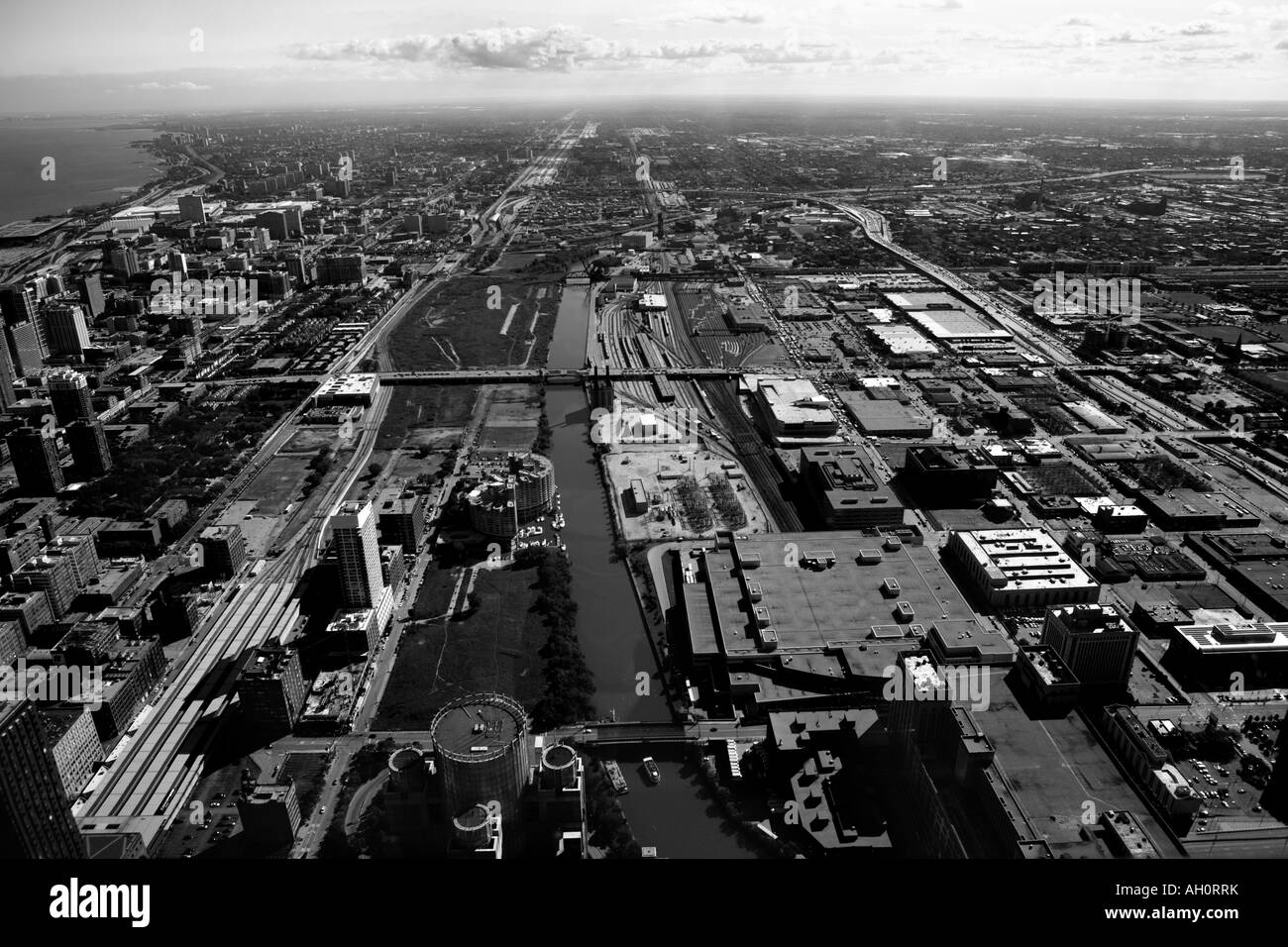 bird s eye view of the chicago south side chicago illinois Stock Photo