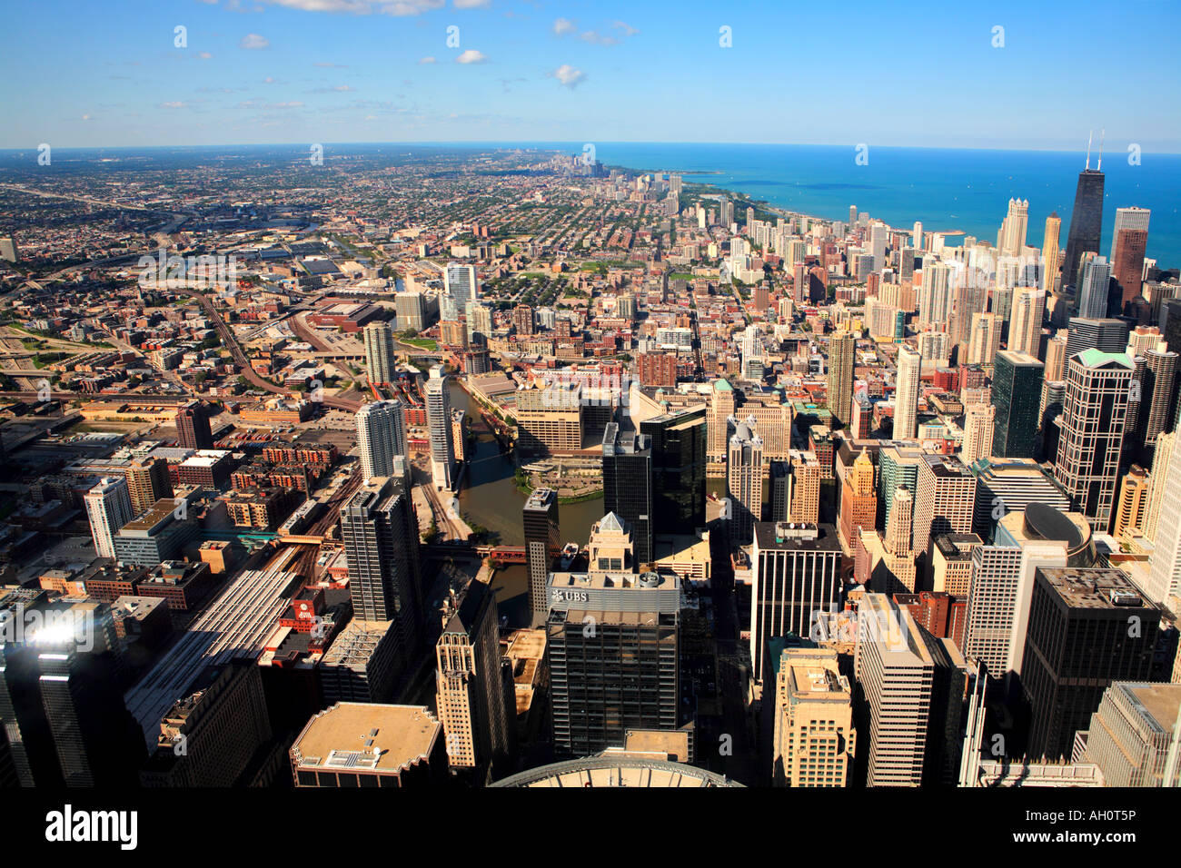 panoramic view of the city north of the loop chicago illinois Stock Photo