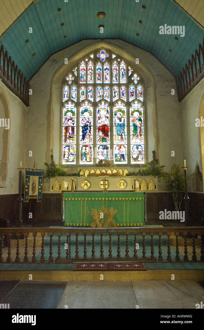 the chancel at St Mary parish church in Pakenham, Suffolk, UK Stock Photo