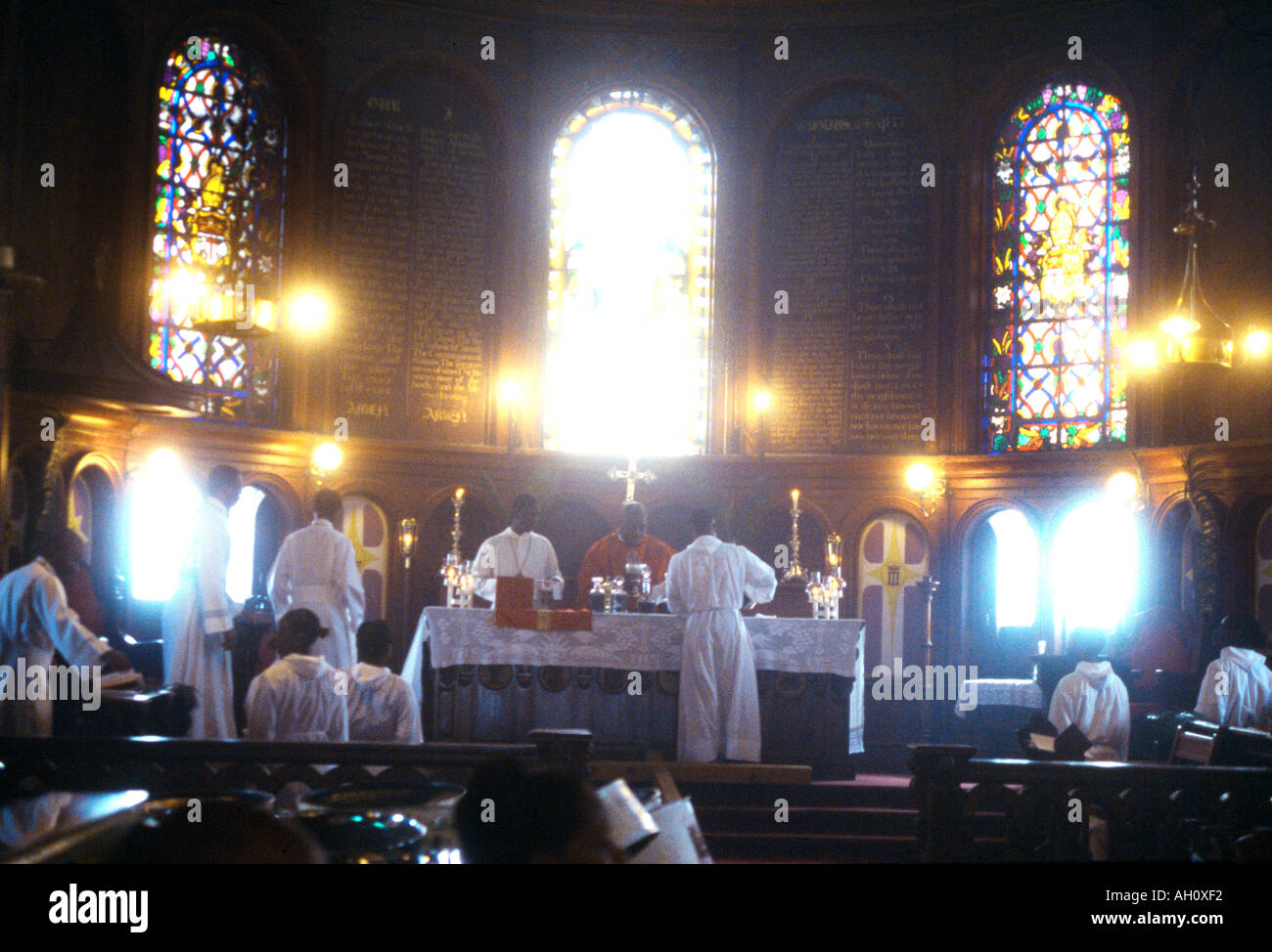 St Johns Antigua St Johns Cathedral Palm Sunday Mass Stock Photo Alamy