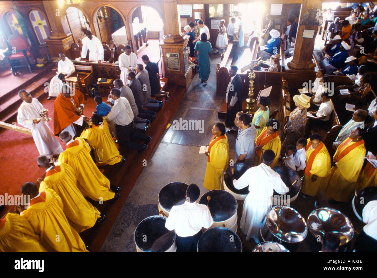 St Johns Antigua St Johns Cathedral Palm Sunday Communion Steel Band