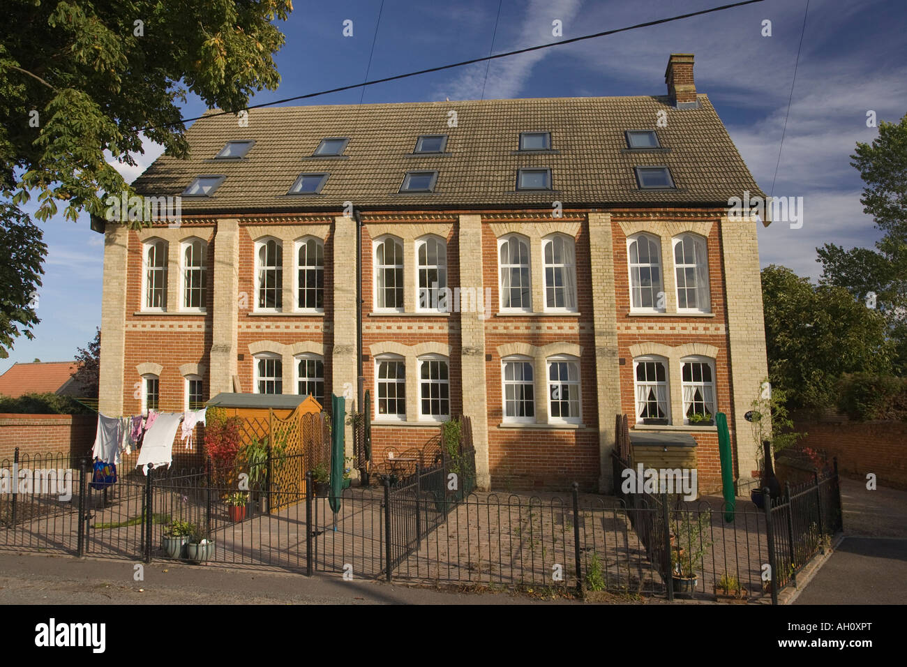 A church building converted into flats at Wattisfield village, Suffolk