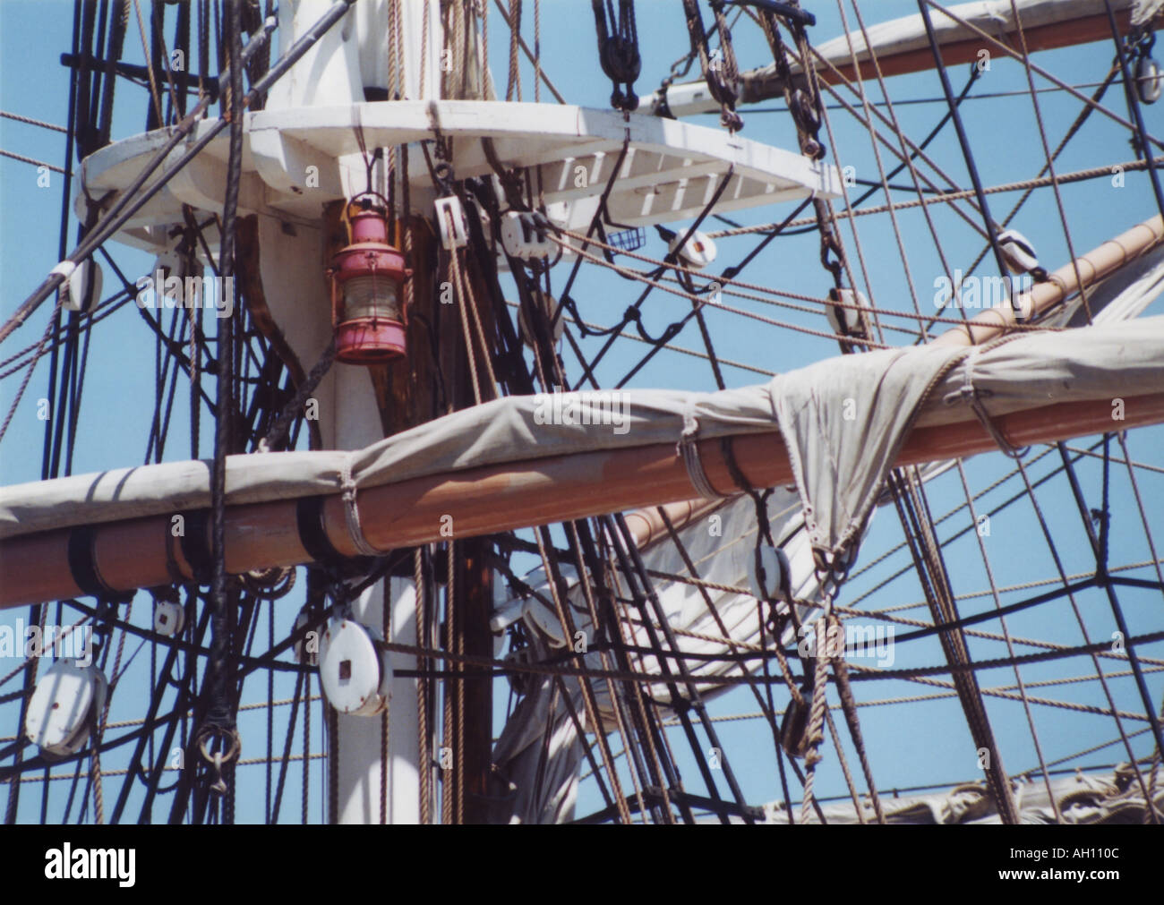 Rigging Tall Ship Pilgrim Dana Point California Stock Photo Alamy