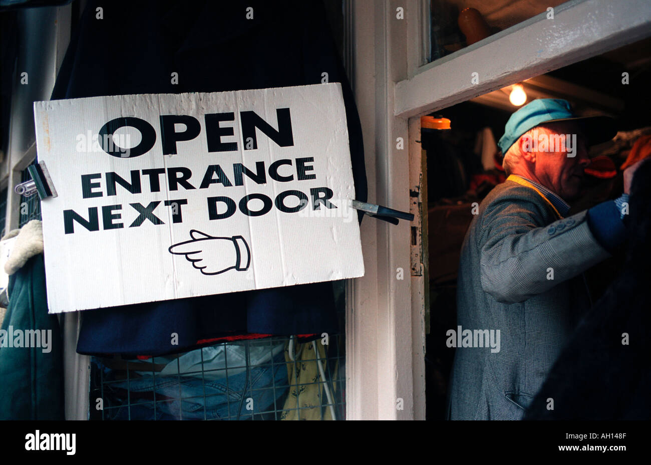 Brighton second hand clothes dealer and shop entrance Stock Photo Alamy