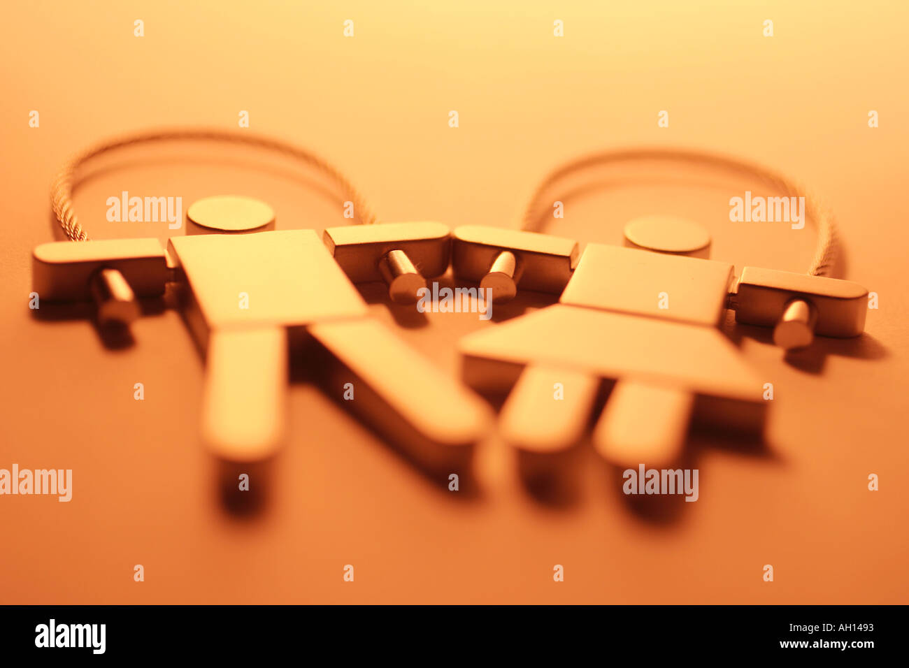 Male and Female Metal Figures Stock Photo Alamy