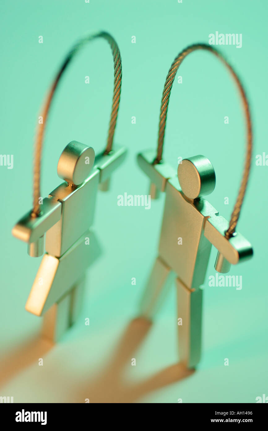 Male and Female Metal Figures Stock Photo Alamy