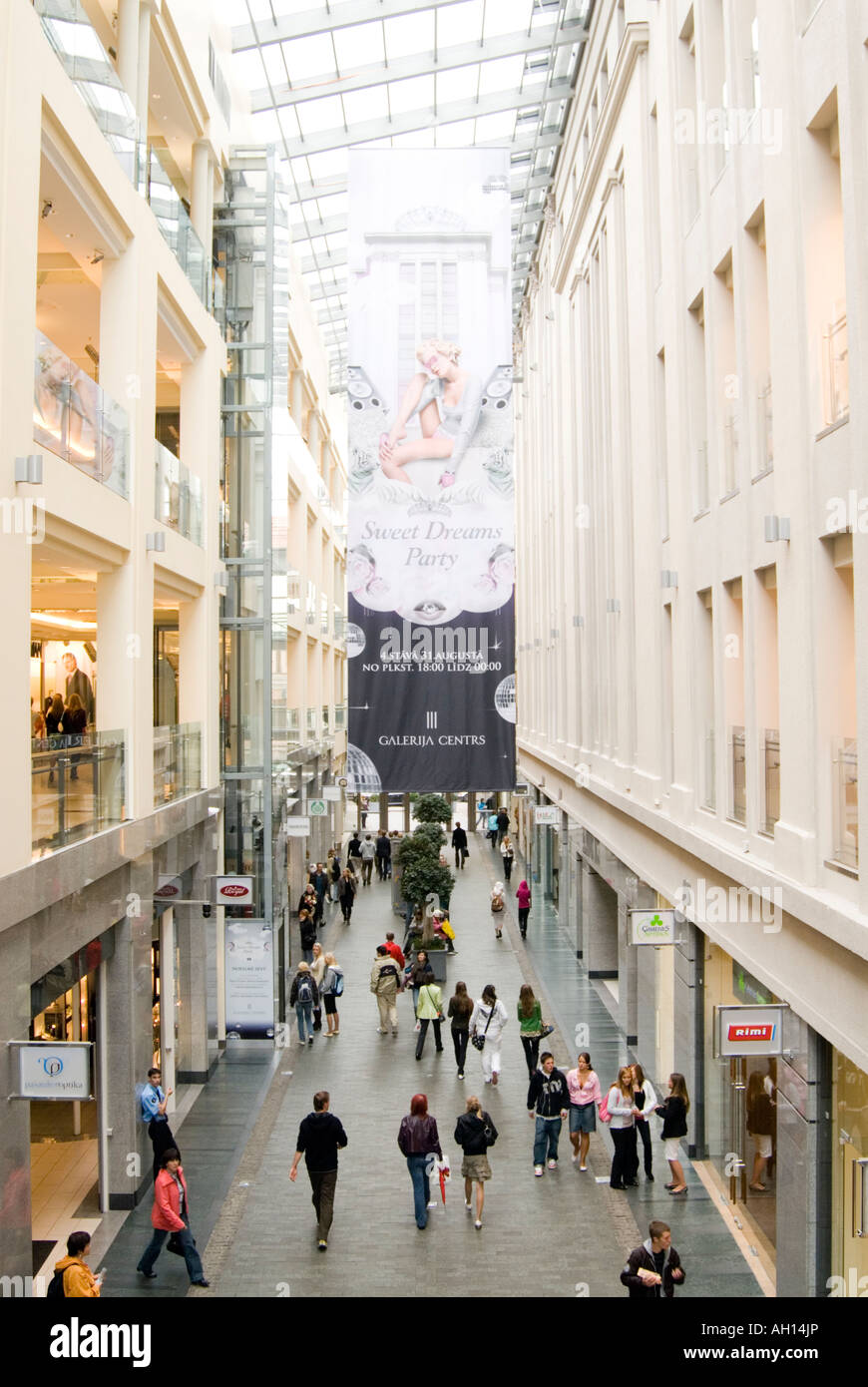 Galerija Centrs shopping mall in Riga Latvia Stock Photo