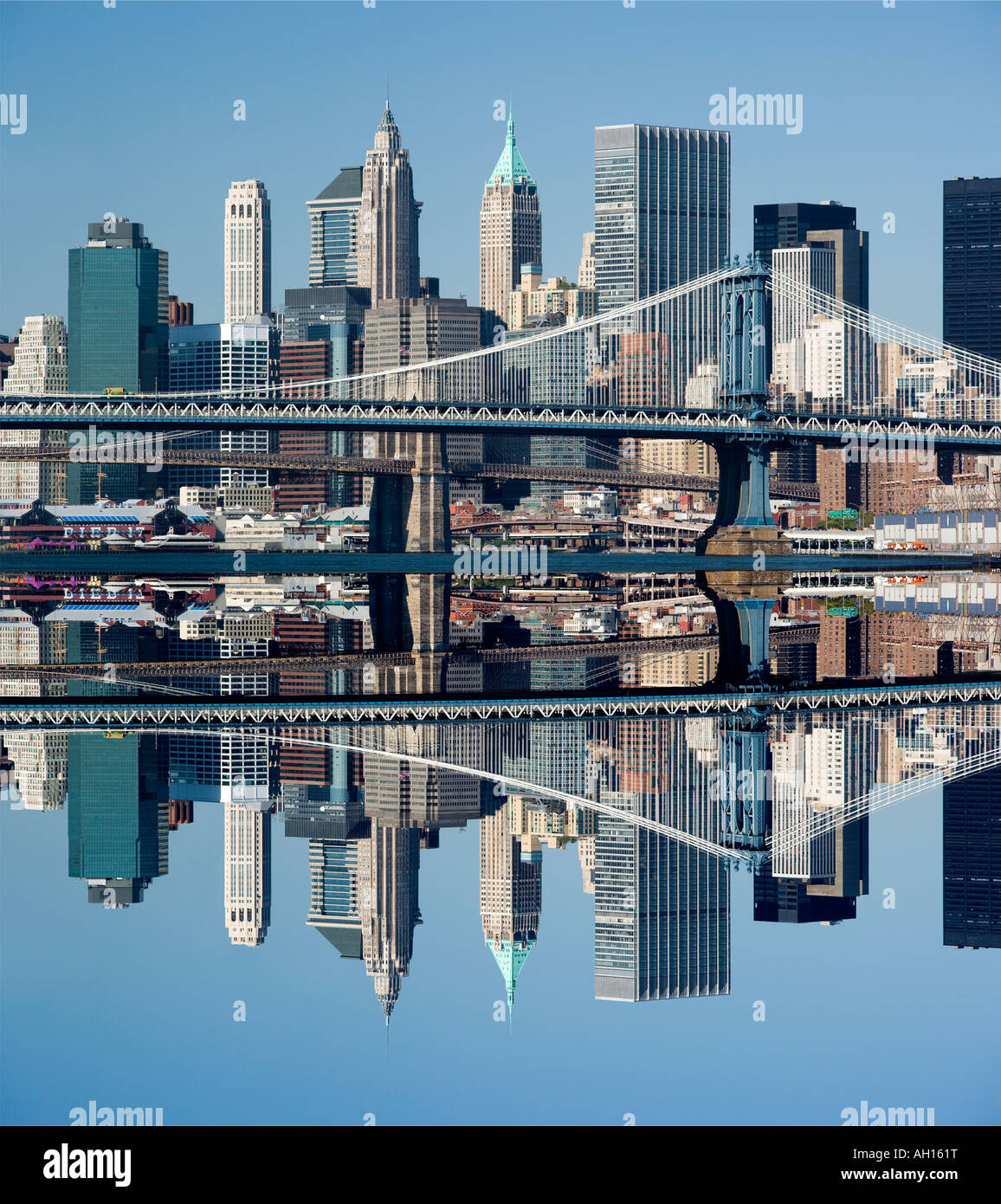 DOWNTOWN SKYLINE EAST RIVER MANHATTAN NEW YORK CITY USA Stock Photo - Alamy