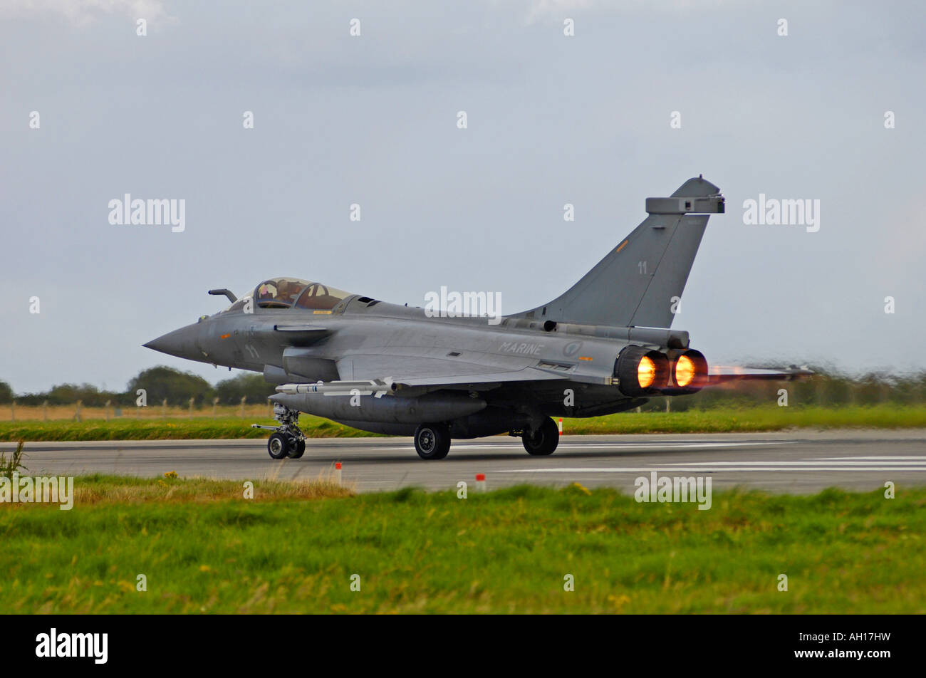 The Dassault Rafale M (or 'Squall' in English) is a French twin-engined delta-wing highly agile multi-role fighter aircraft Stock Photo