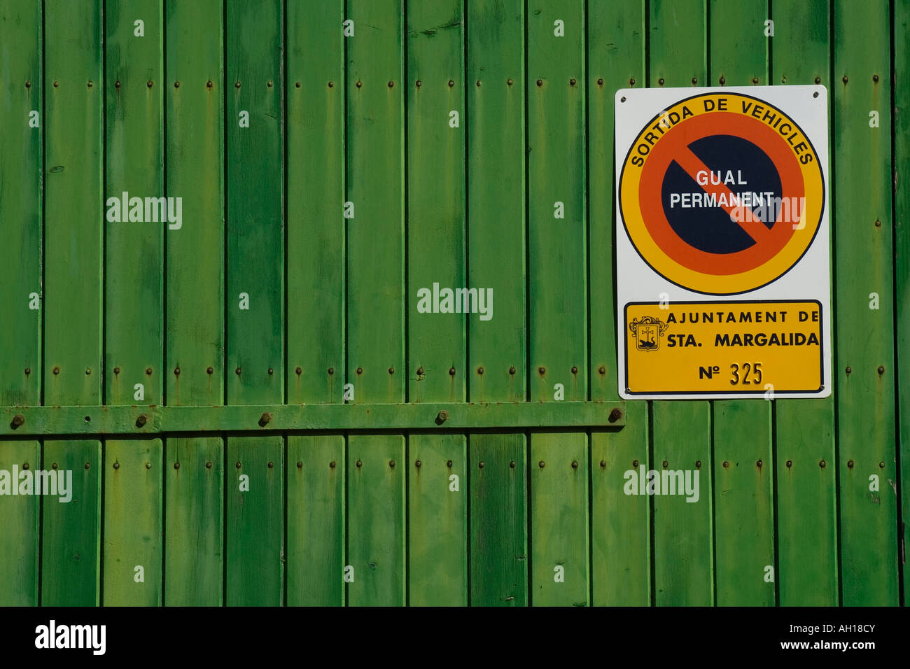 Mallorcan Garage Door Stock Photo Alamy