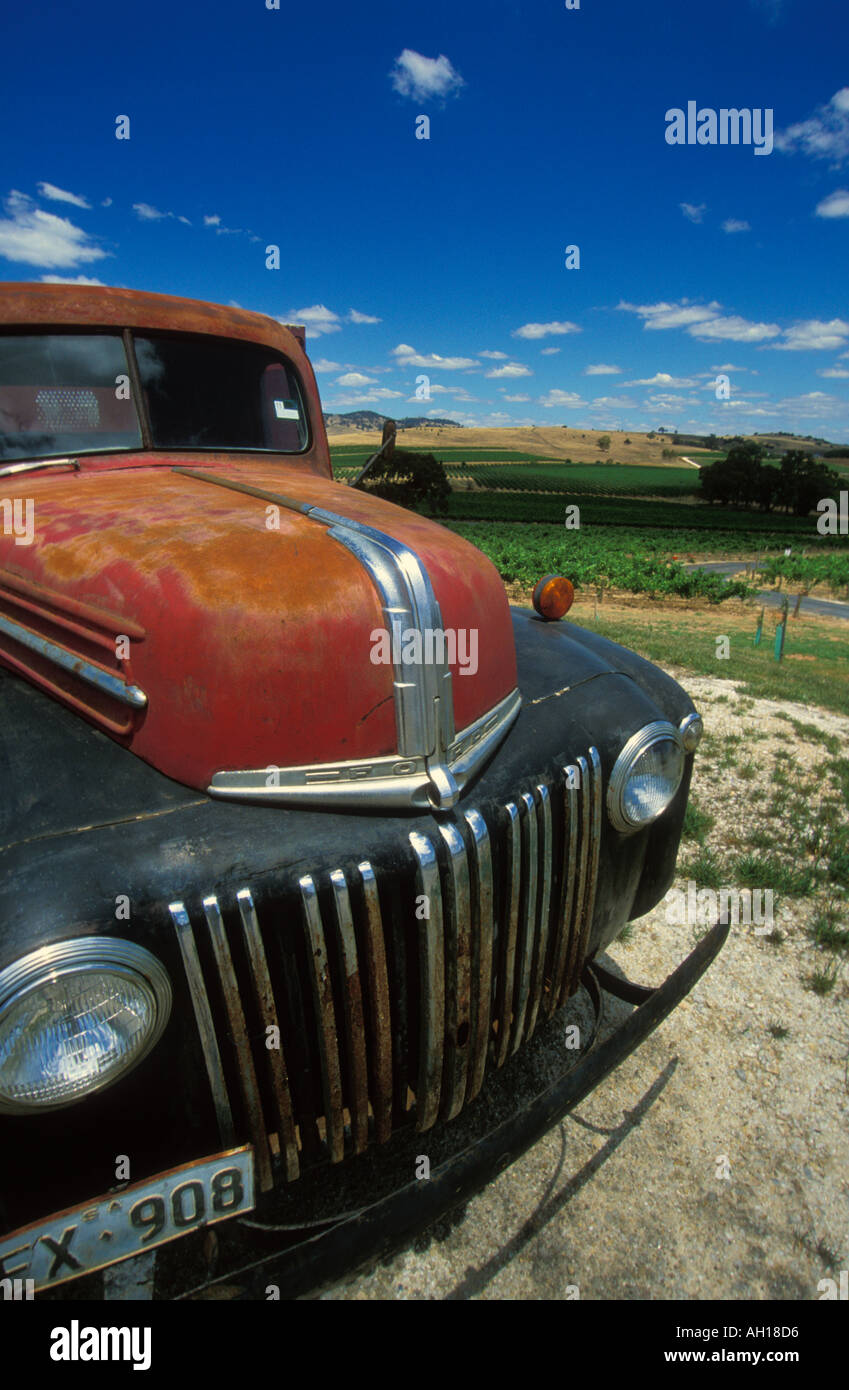 Broken down old truck at Kellermeister Wines Barossa Valley South Australia Stock Photo