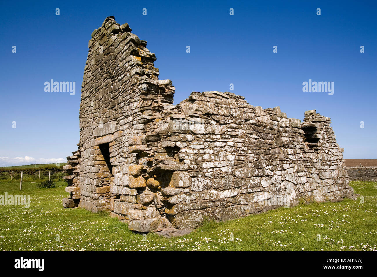 UK Northern Ireland County Down St Johns Point ruins of St Johns ancient church Stock Photo