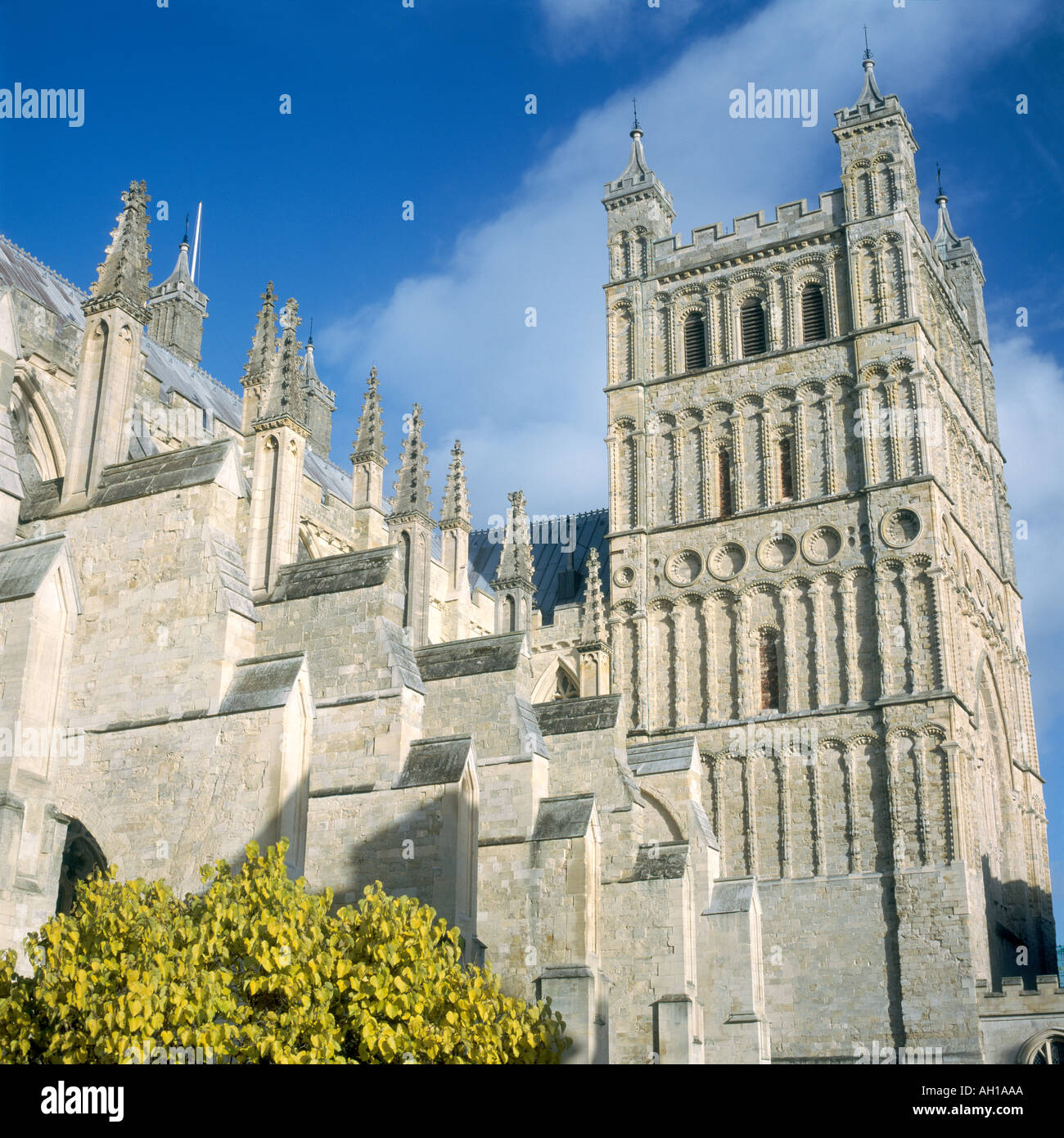 South Tower of Exeter Cathedral Stock Photo