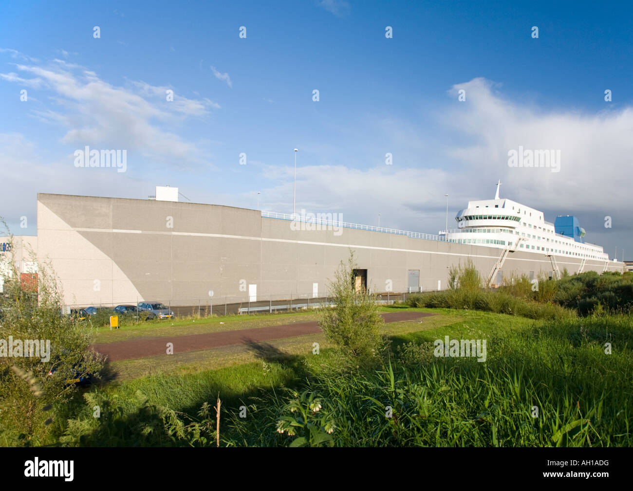 The DHL warehouse at Rotterdam Stock Photo