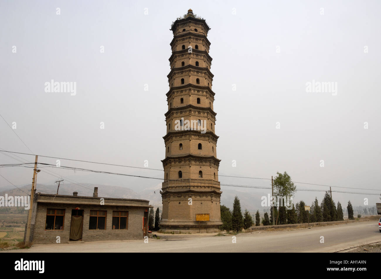 A Qing Dynasty Pagoda in Jiexiu Shanxi China 05 Jun 2007 Stock Photo
