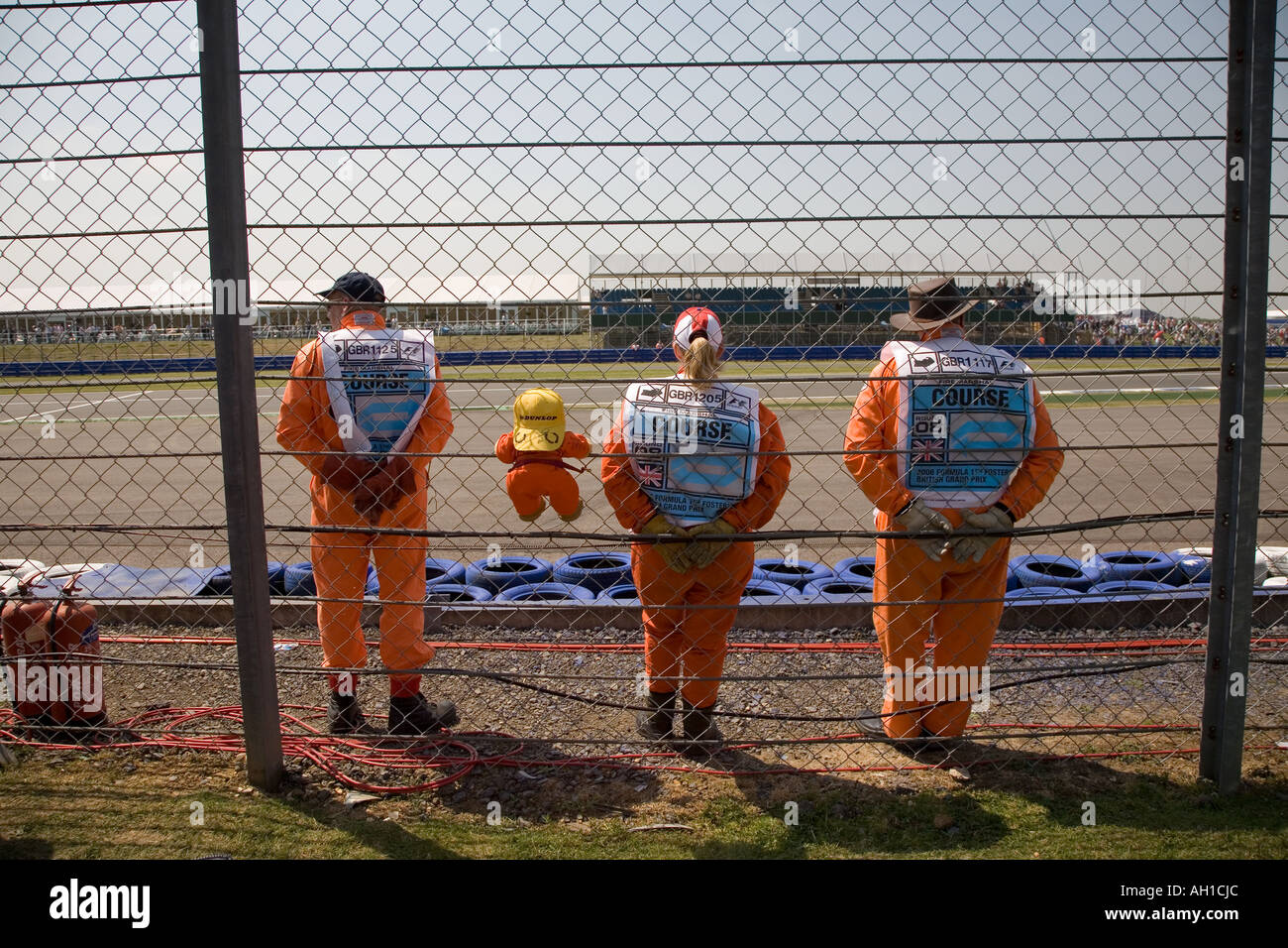 Grand Prix Marshals Silverstone Northamptonshire U,K, Europe Stock Photo Alamy