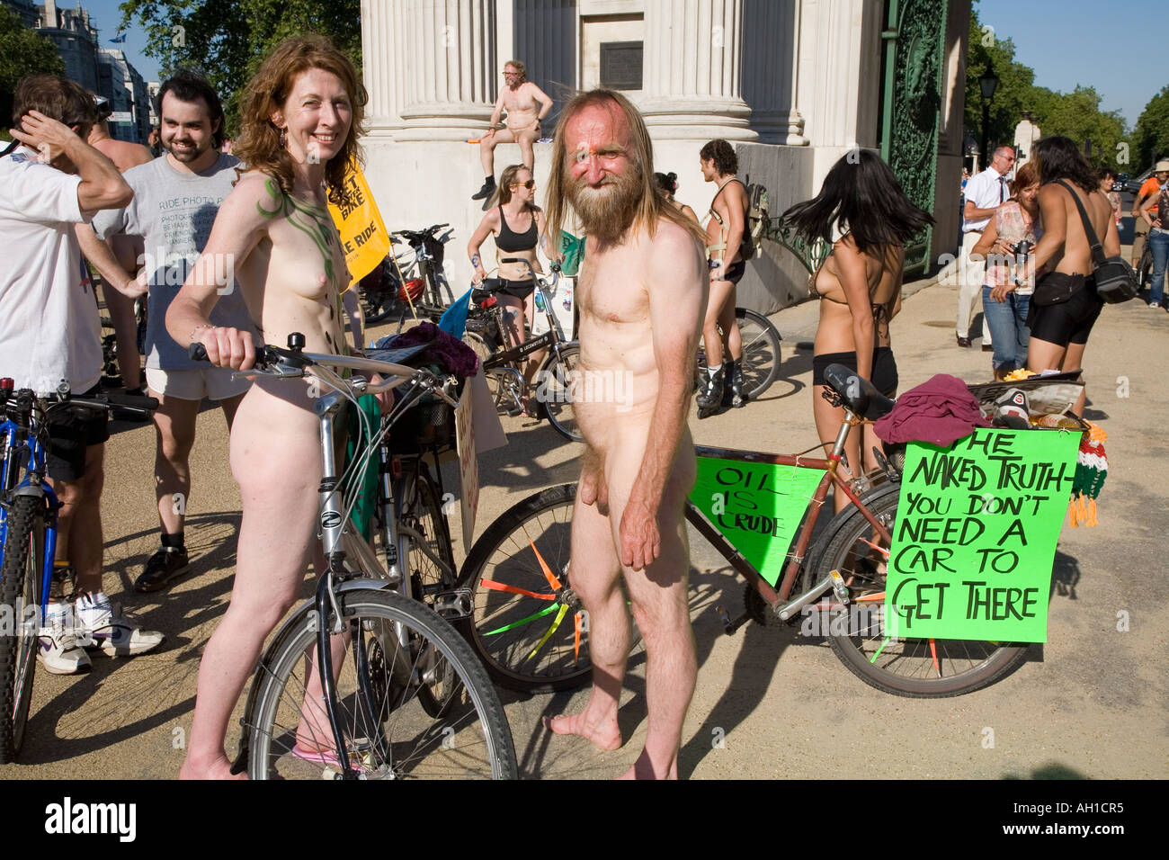 Naked girl bike