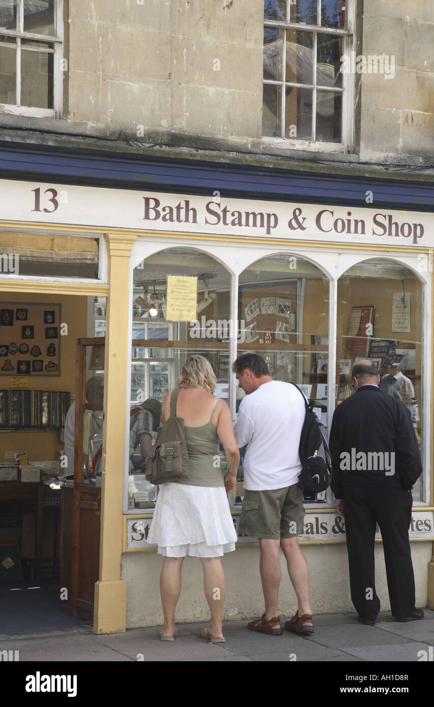 Bath Stamp and Coin Shop, Bath, England, UK Stock Photo Alamy