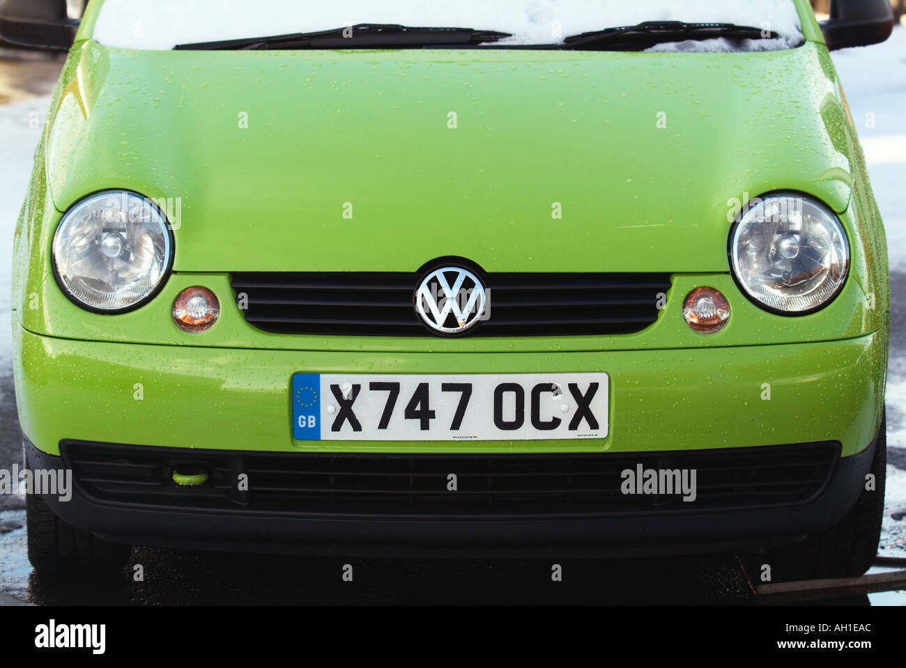 VW lupo city car volkswagen people car commute travel small green german car maker manufacturer germany Stock Photo
