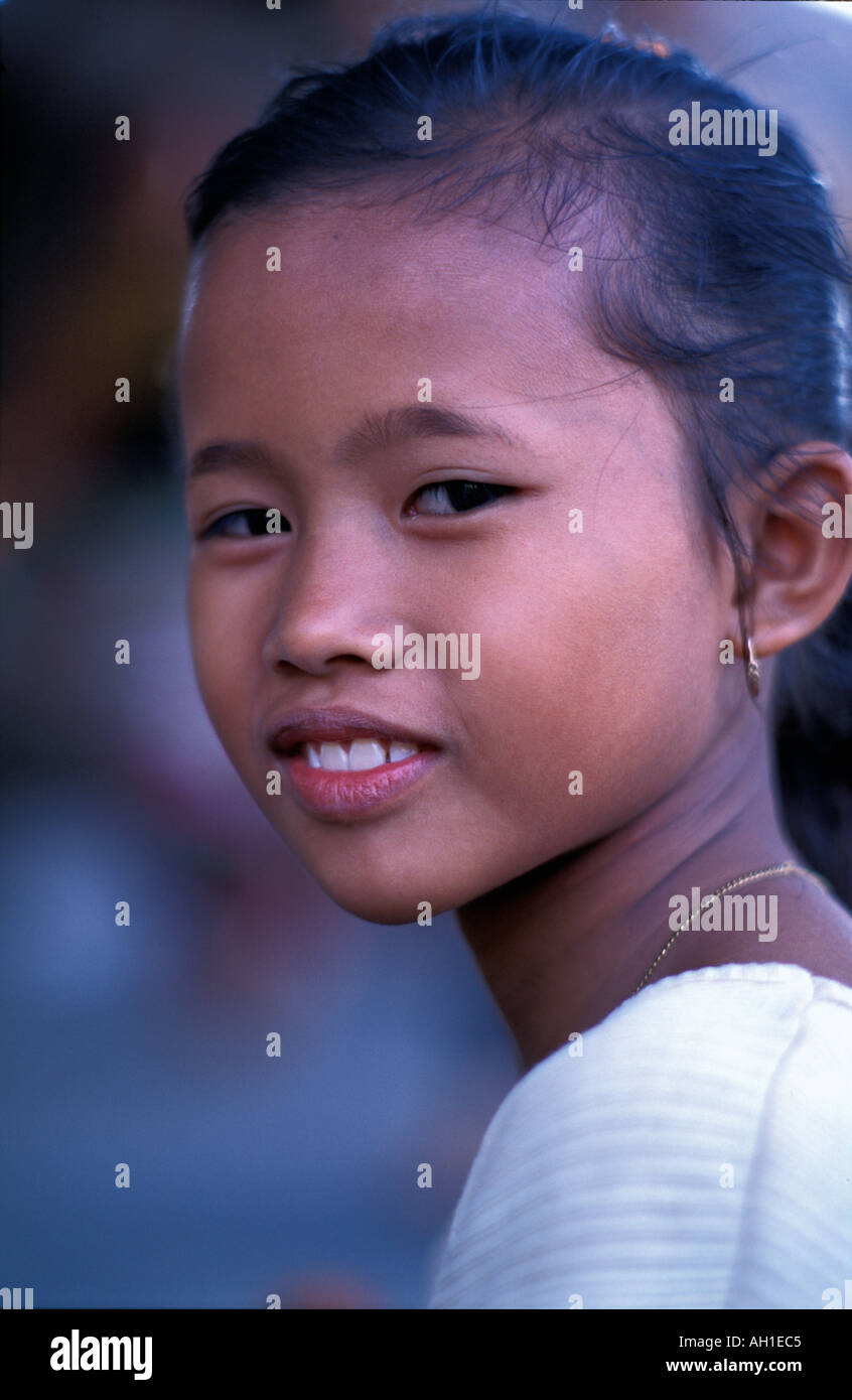 Balinese girl from the village of Amed at a community event Bali ...