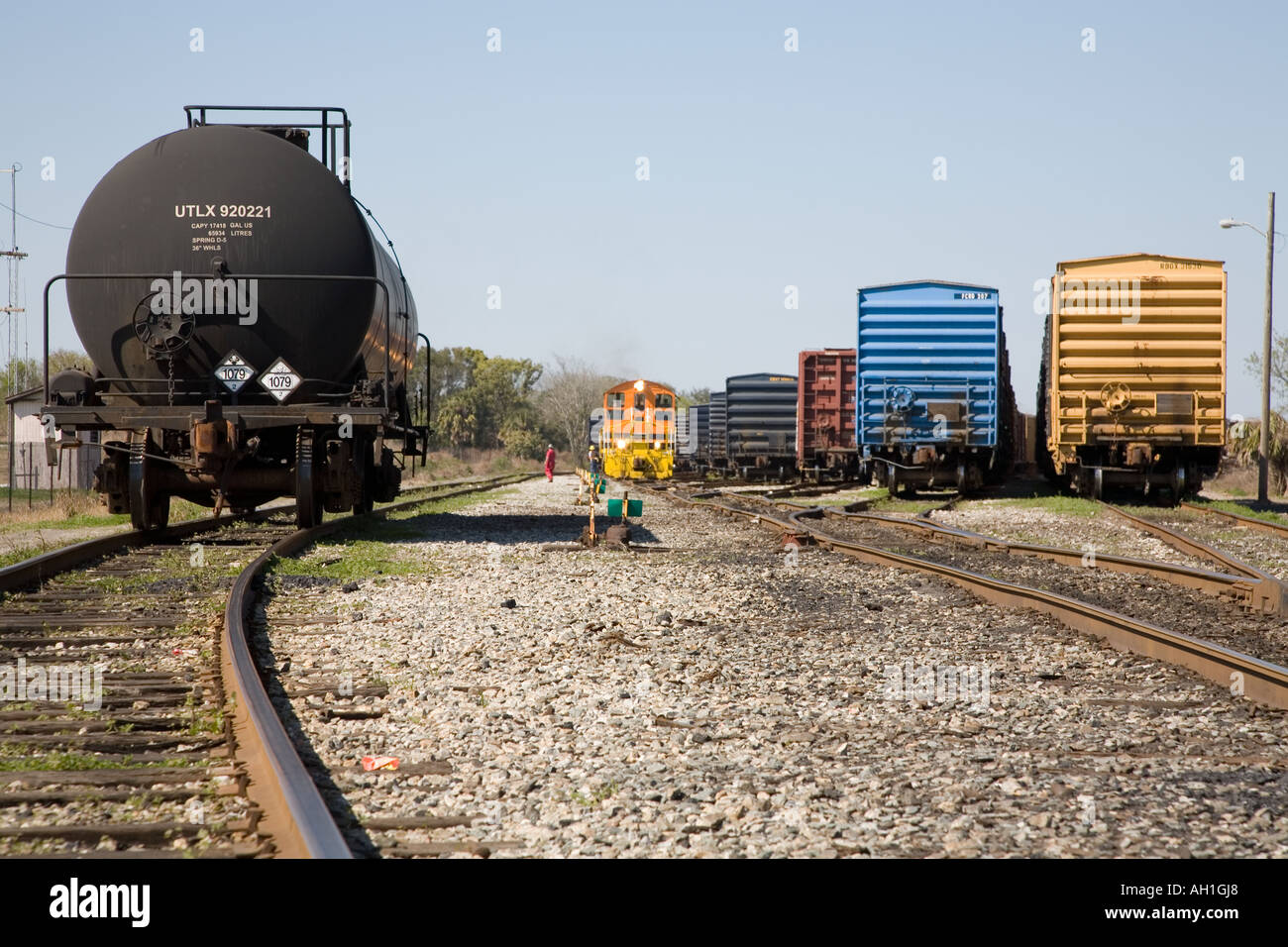 The Railroad Track Amelia Island Florida U.S.A. Stock Photo