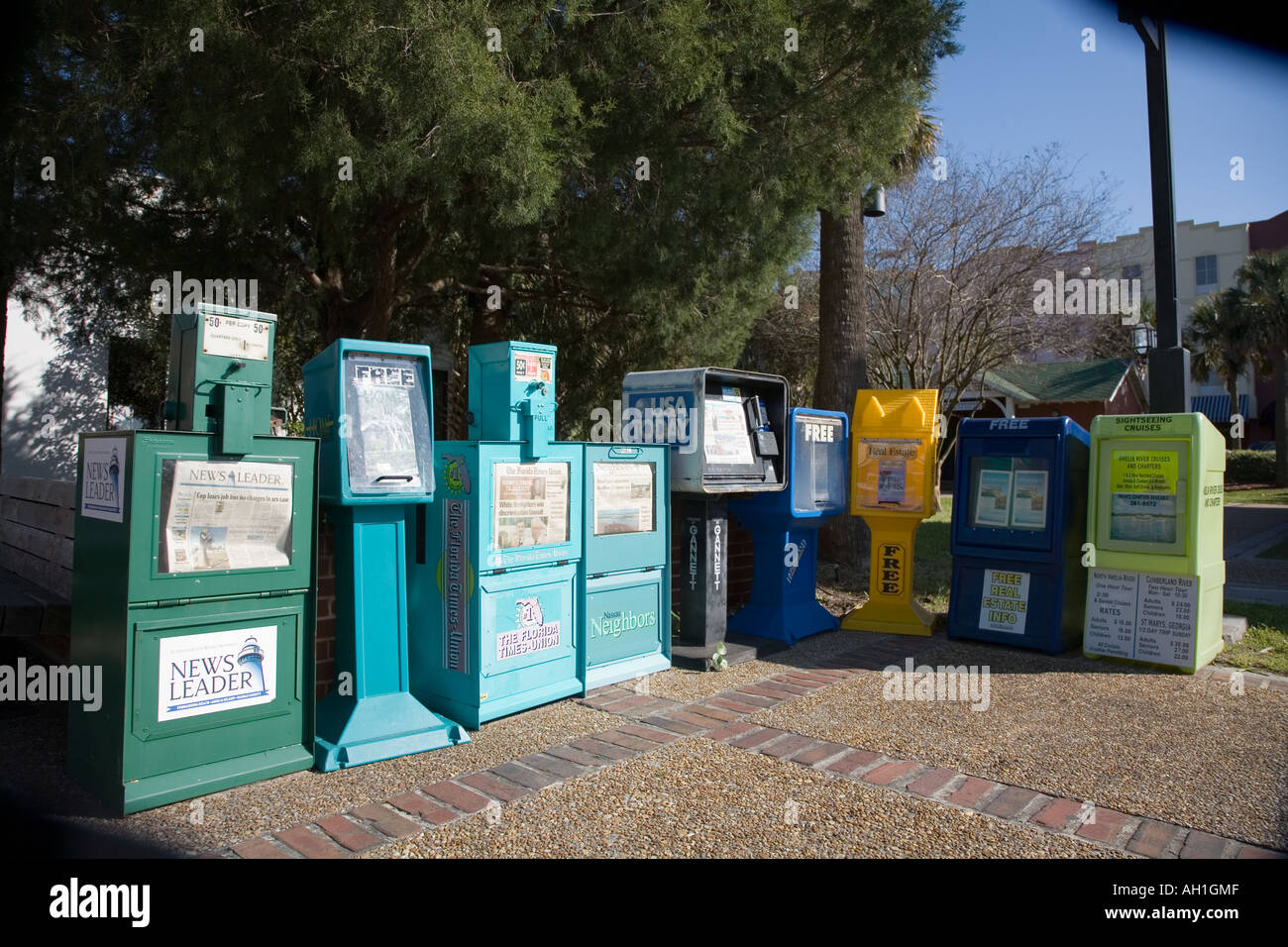 Newspaper Stands Amelia Island Florida U.S.A Stock Photo Alamy
