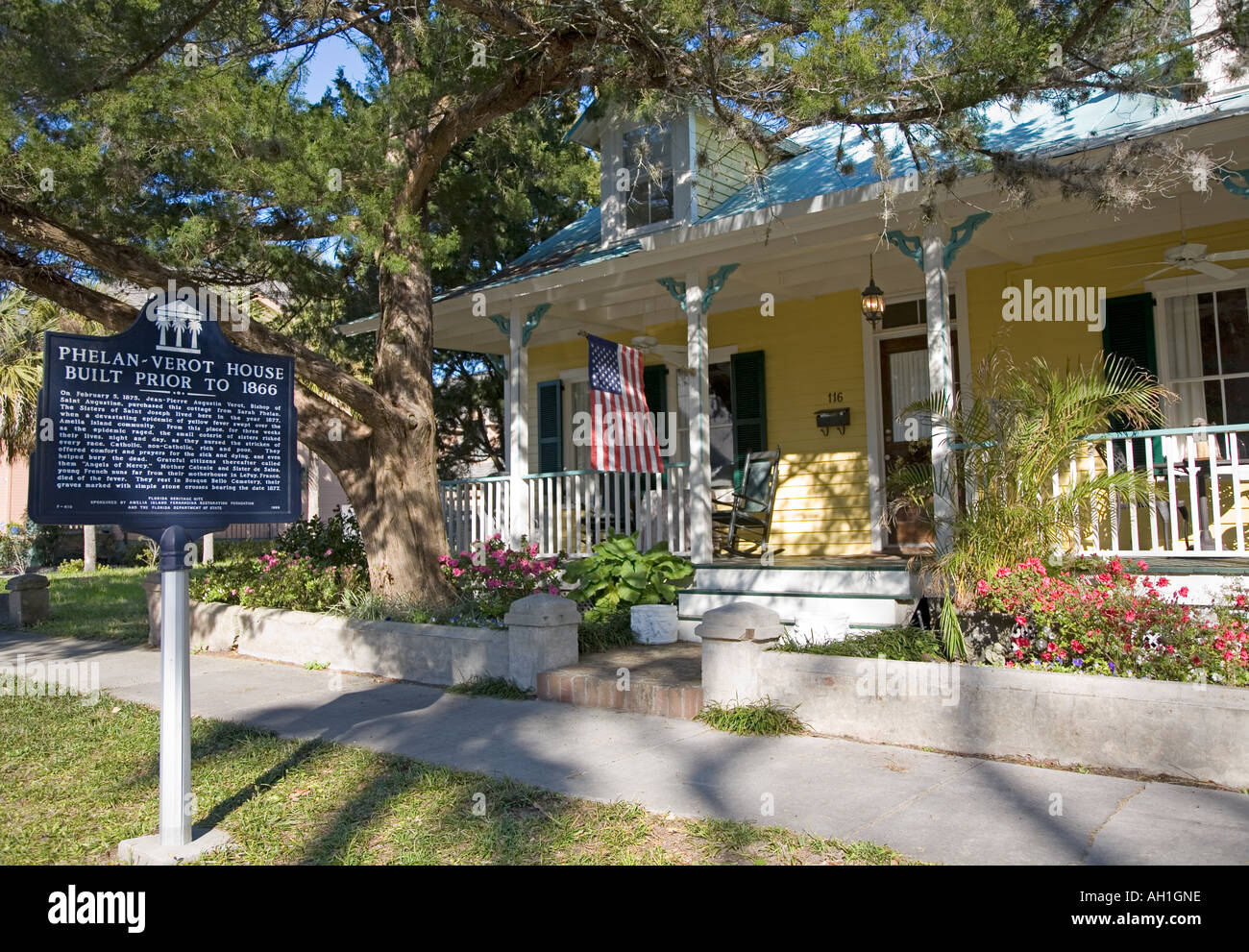 Traditional Colonial House Amelia Island Florida U.S.A Stock Photo Alamy