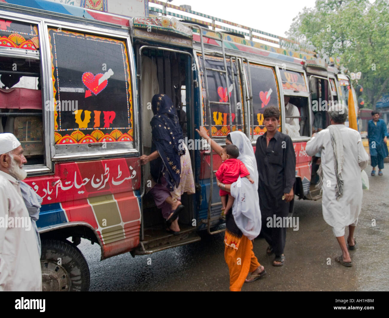 colorful Peshawar transport Pakistan Stock Photo