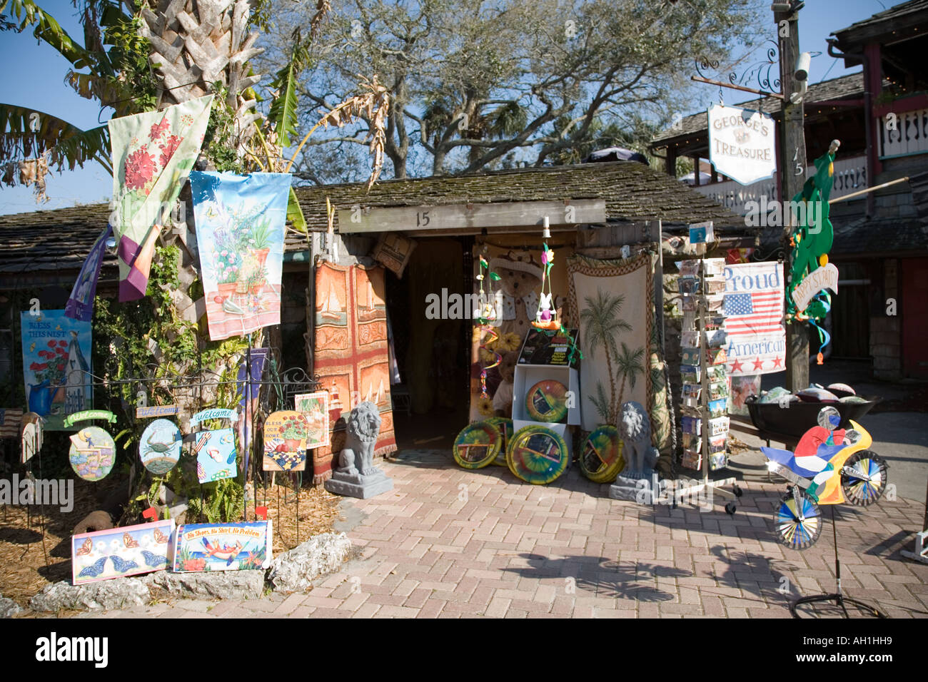 American Flag Stall Saint Augustine Florida U.S.A. Stock Photo