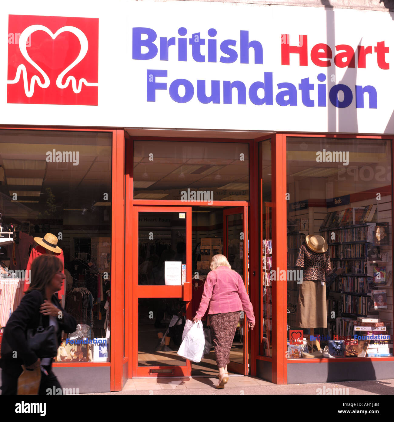 People Shopping at British Heart Foundation Charity Shop in Sutton High