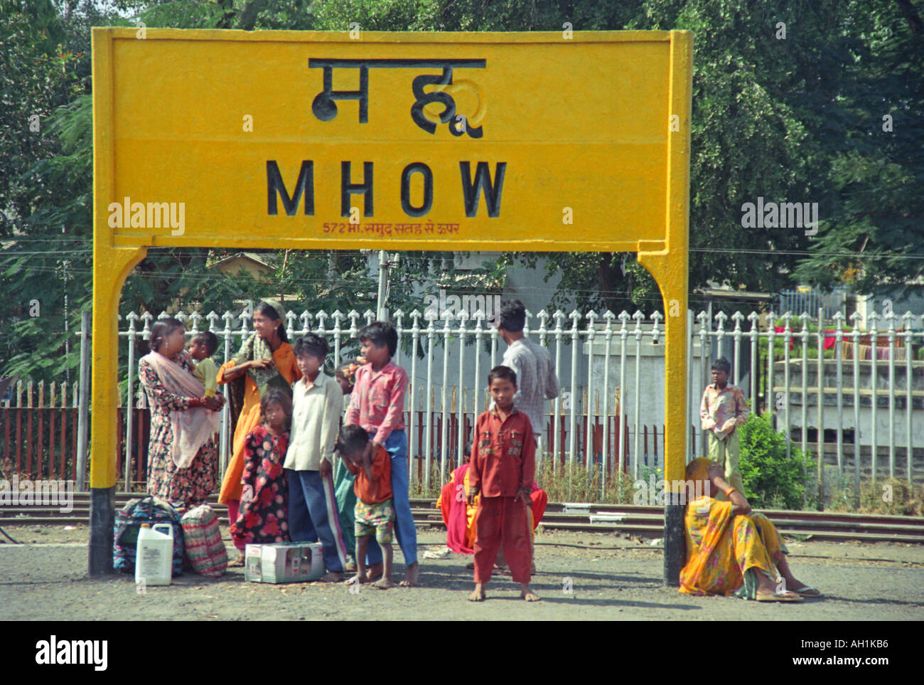 Mhow railway station Madhya Pradesh India Asia IN17 33 Stock Photo