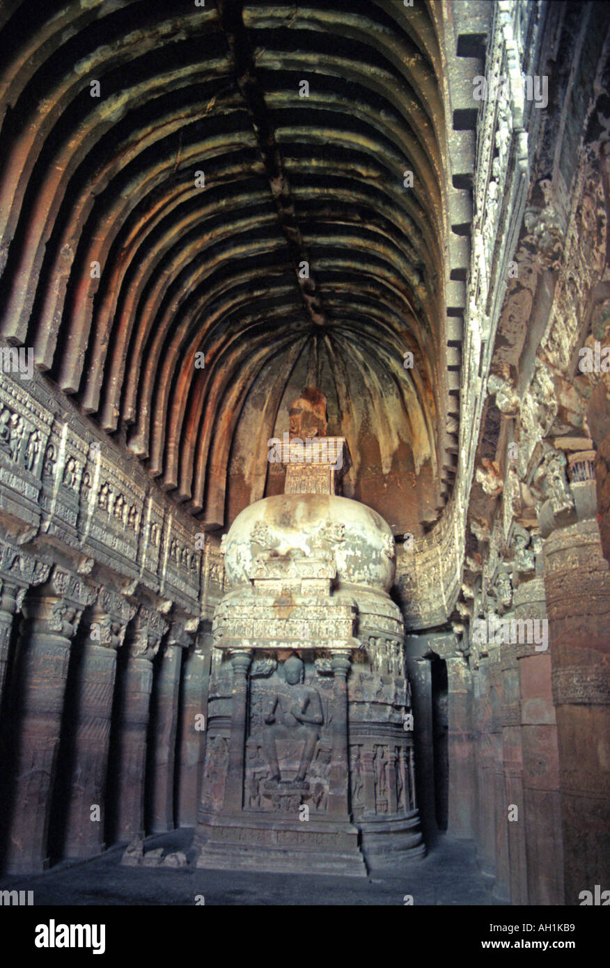Ajanta Caves Maharashtra India Asia IN18 6a Stock Photo