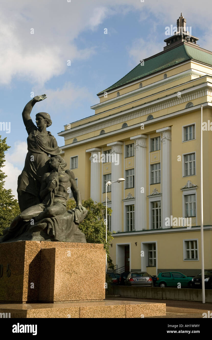 Estonia Tallinn Opera house on Parnu Street Stock Photo