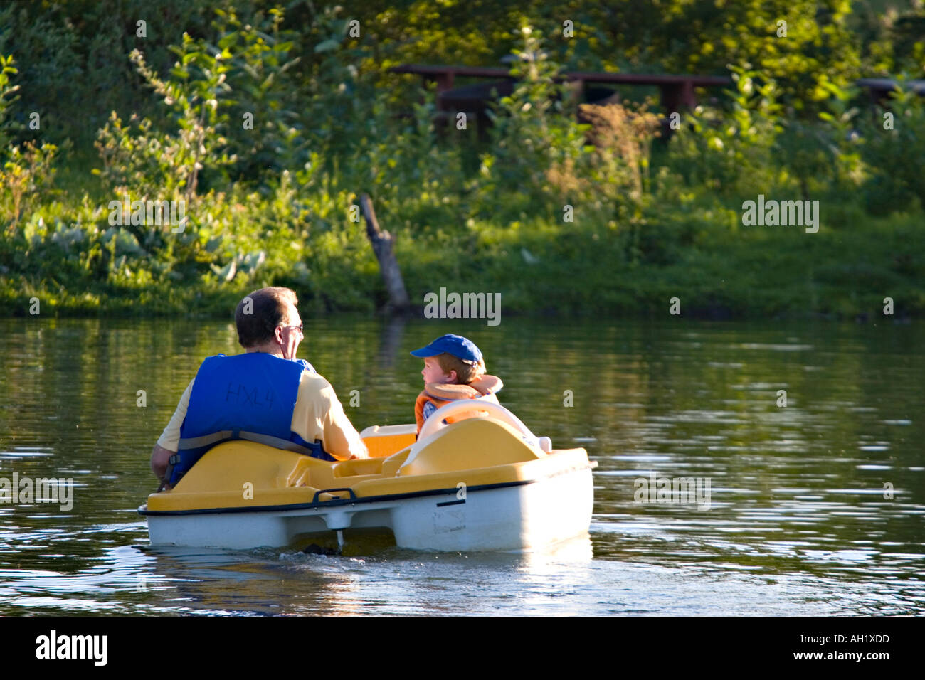 Paddle boat recreation at Hawrelak Park Edmonton Stock Photo Alamy
