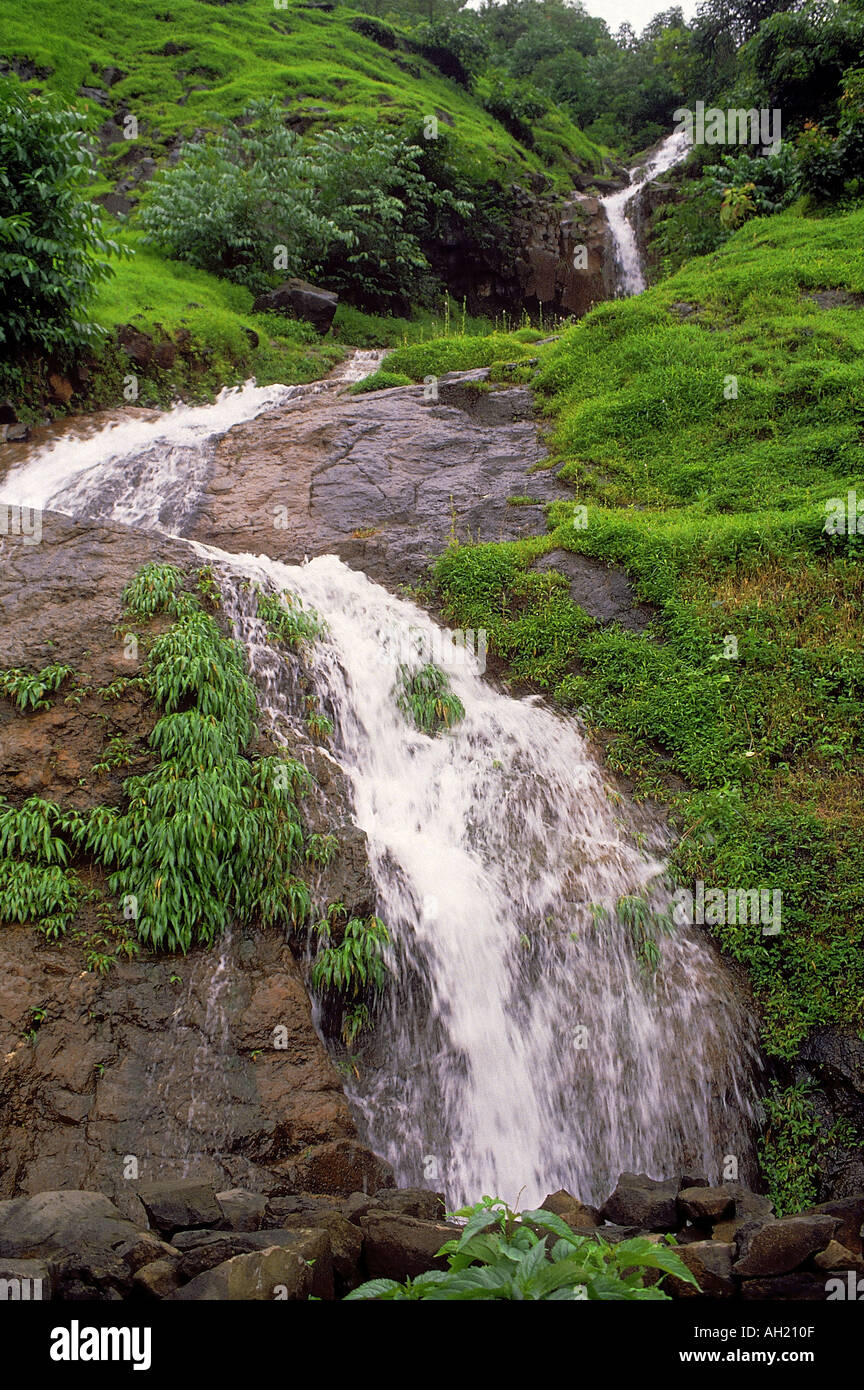 Water fall scene at Mahableshwar India Stock Photo