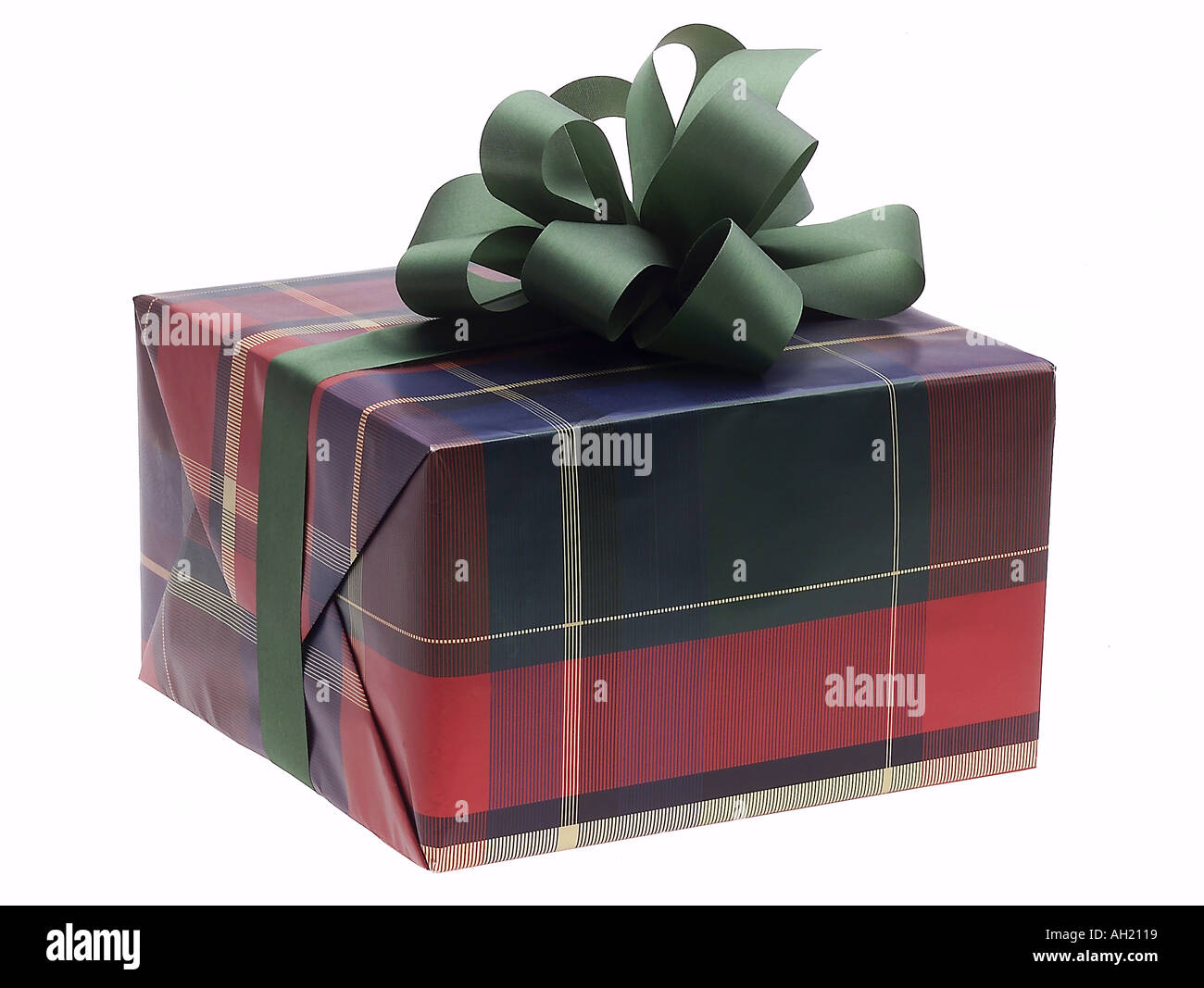 Wrapped present for happy birthday celebration Stock Photo