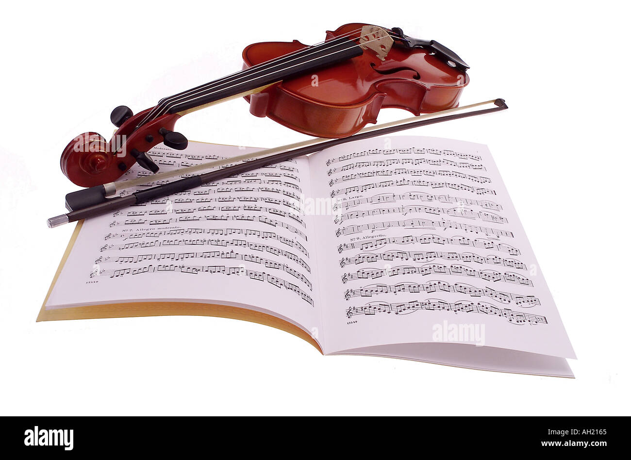 Viola with sheet music Stock Photo