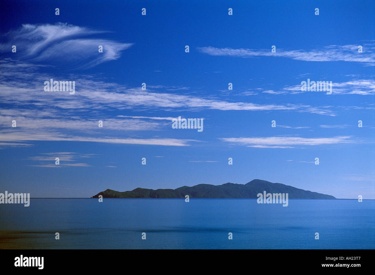 Kapiti Island off the west coast of North Island New Zealand Stock Photo