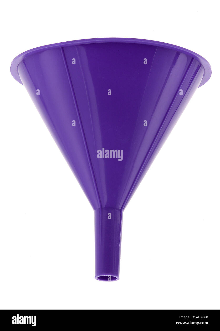 purple funnel silhouetted on white background Stock Photo