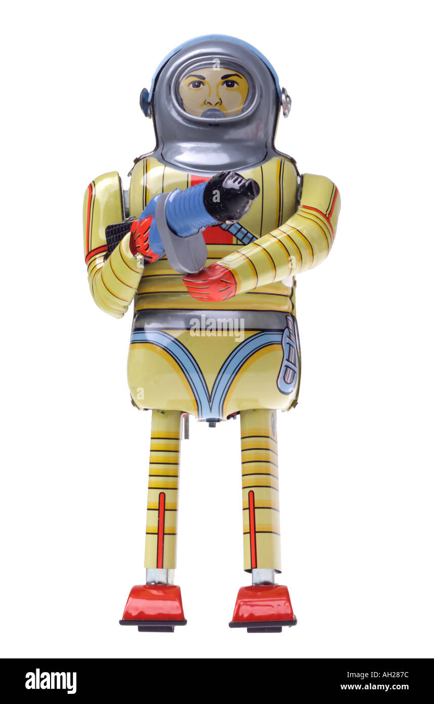 Collectible retro robot toy Stock Photo Alamy