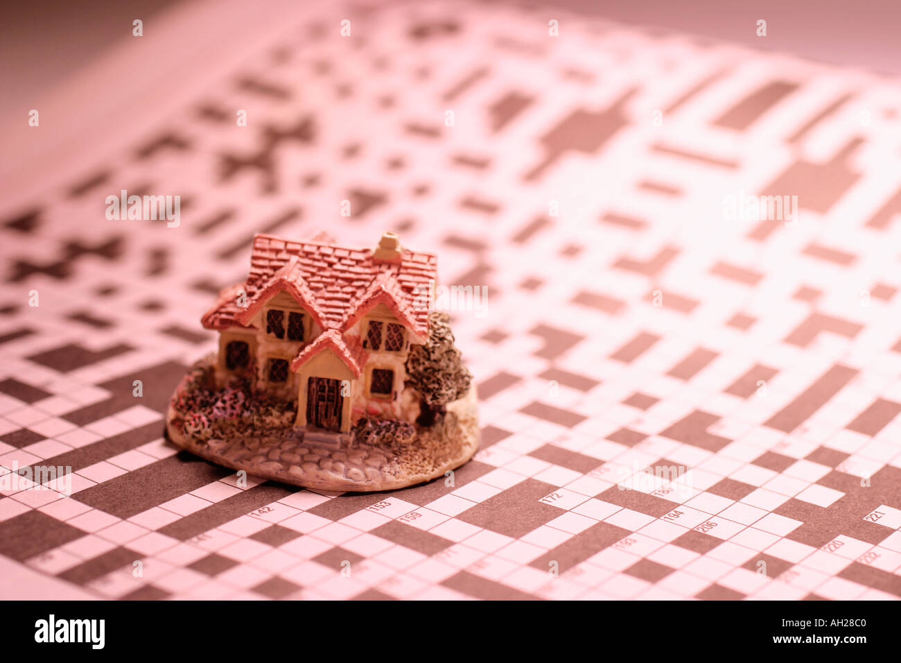 House Figurine and Crossword Puzzle Stock Photo Alamy House Figurine and Crossword Puzzle Stock Photo Alamy