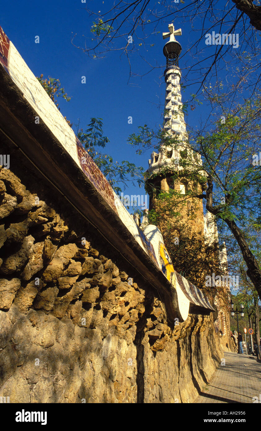 Barcelona. Parc Guell. Catalonia. Spain Stock Photo