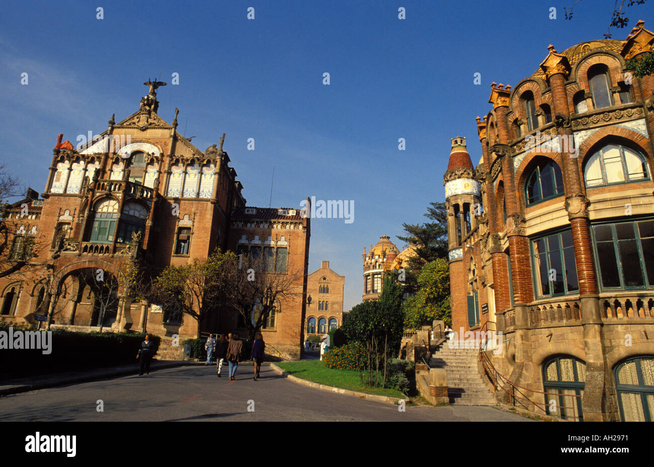 Barcelona. Sant Pau Hospital Pavilions. Catalonia. Spain Stock Photo