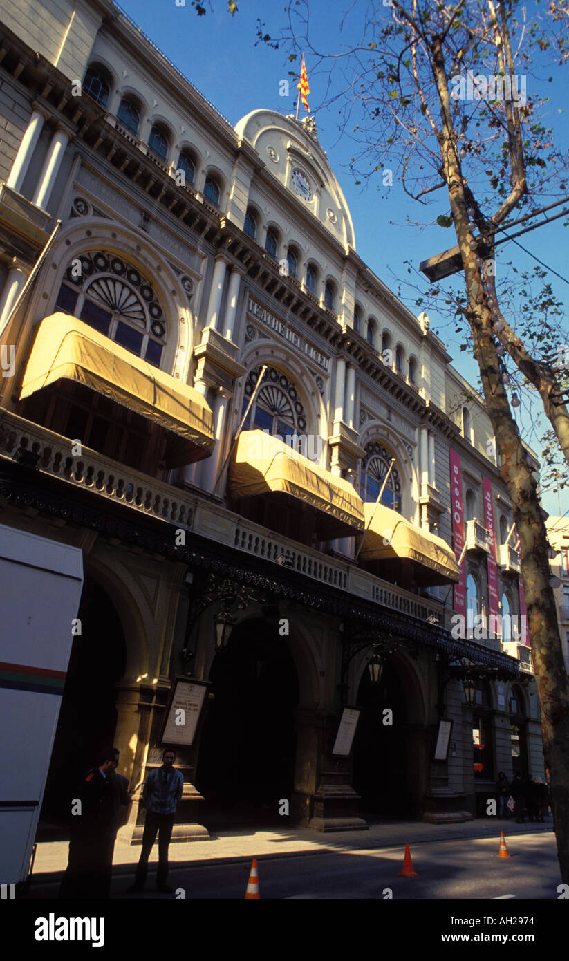 Barcelona. La Rambla. Gran Teatre del Liceu. Catalonia. Spain Stock Photo