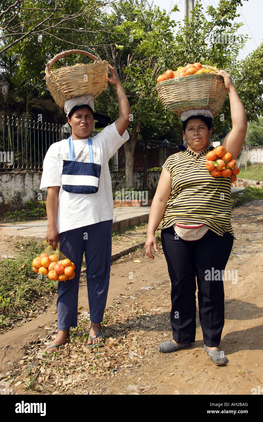 orange sellers Stock Photo